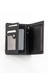 Męski Skórzany Portfel Czarny Premium Mustang Denimo High Wallet